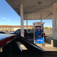 Good boy waiting for his hooman (currently enjoying gas station amenities)